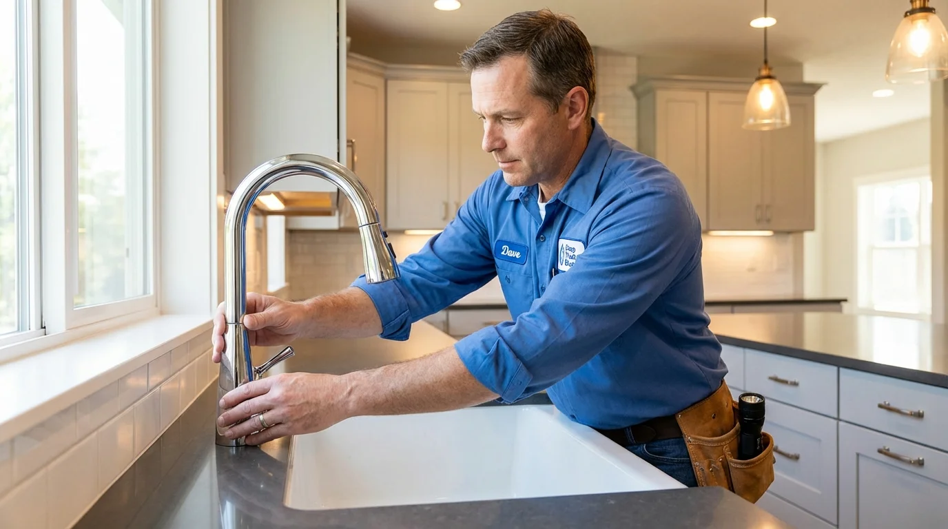 Kitchen faucet installation by Johns Plumbing LLC in South Amboy